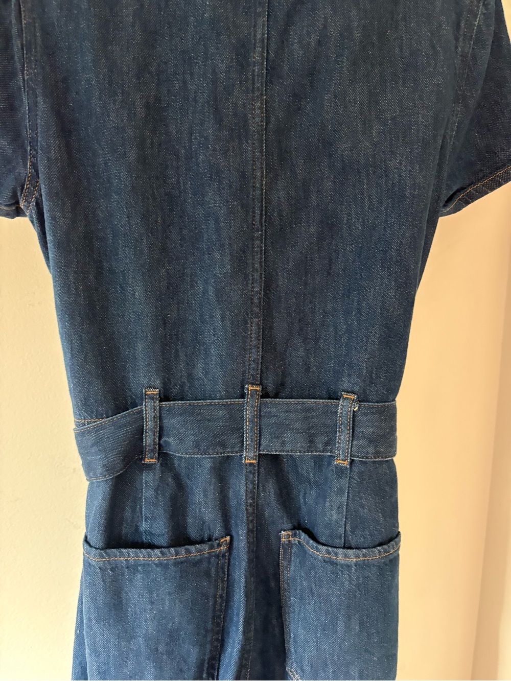 Aritzia Wilfred Approach Denim Jumpsuit Blue Wide Leg Size 2 - Picture 4 of 4